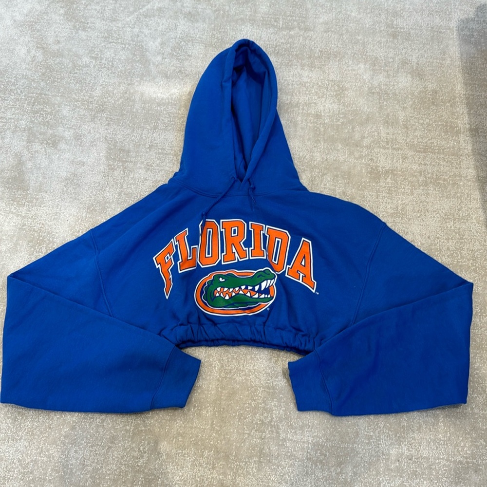 Blue Cropped University of Florida Gators (UF) Hoodie